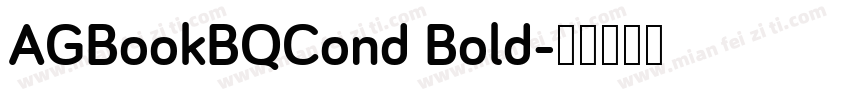AGBookBQCond Bold字体转换